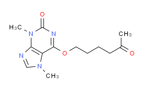 CAS No. 93079-86-8, 3,7-Dimethyl-6-((5-oxohexyl)oxy)-3,7-dihydro-2H-purin-2-one