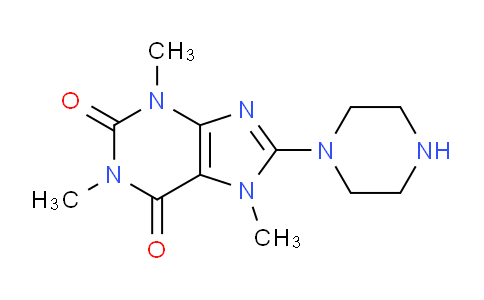 CAS No. 50693-74-8, 1,3,7-Trimethyl-8-(piperazin-1-yl)-1H-purine-2,6(3H,7H)-dione