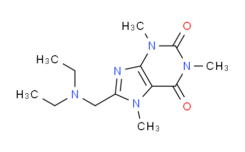 CAS No. 6968-57-6, 8-((Diethylamino)methyl)-1,3,7-trimethyl-1H-purine-2,6(3H,7H)-dione