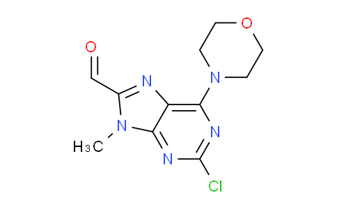 CAS No. 1148003-33-1, 2-Chloro-9-methyl-6-morpholino-9H-purine-8-carbaldehyde