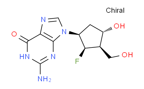 CAS No. 131043-40-8, 2-Amino-9-((1S,2R,3R,4S)-2-fluoro-4-hydroxy-3-(hydroxymethyl)cyclopentyl)-1H-purin-6(9H)-one