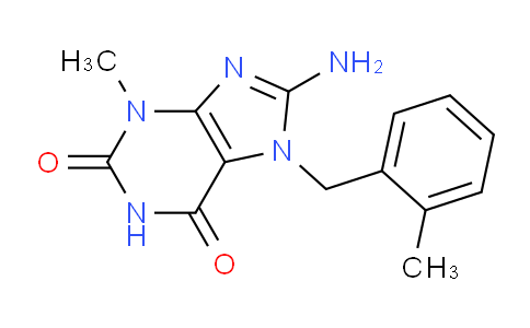 CAS No. 1370596-44-3, 8-Amino-3-methyl-7-(2-methylbenzyl)-1H-purine-2,6(3H,7H)-dione