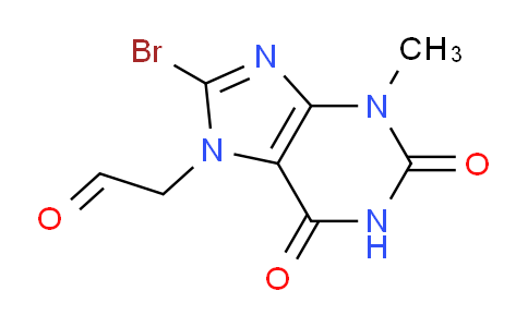 CAS No. 100698-53-1, 2-(8-Bromo-3-methyl-2,6-dioxo-2,3-dihydro-1H-purin-7(6H)-yl)acetaldehyde
