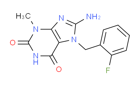 CAS No. 1370592-98-5, 8-Amino-7-(2-fluorobenzyl)-3-methyl-1H-purine-2,6(3H,7H)-dione