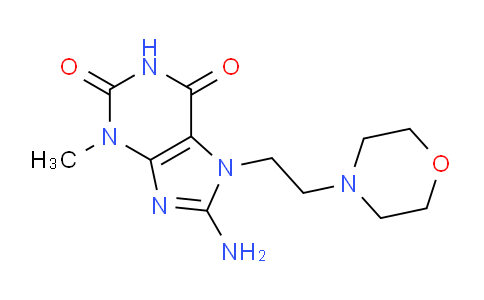 CAS No. 1370596-47-6, 8-Amino-3-methyl-7-(2-morpholinoethyl)-1H-purine-2,6(3H,7H)-dione