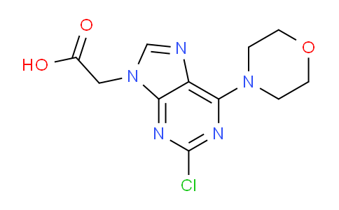 CAS No. 1374408-06-6, 2-(2-Chloro-6-morpholino-9H-purin-9-yl)acetic acid