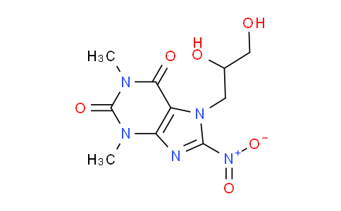 CAS No. 332384-54-0, 7-(2,3-Dihydroxypropyl)-1,3-dimethyl-8-nitro-1H-purine-2,6(3H,7H)-dione