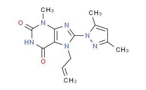 CAS No. 1014072-84-4, 7-Allyl-8-(3,5-dimethyl-1H-pyrazol-1-yl)-3-methyl-1H-purine-2,6(3H,7H)-dione