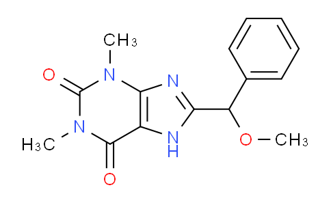 CAS No. 7145-54-2, 8-(Methoxy(phenyl)methyl)-1,3-dimethyl-1H-purine-2,6(3H,7H)-dione