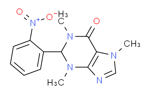 CAS No. 106260-47-3, 1,3,7-Trimethyl-2-(2-nitrophenyl)-2,3-dihydro-1H-purin-6(7H)-one