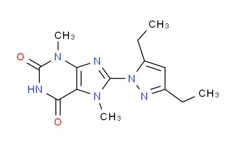 CAS No. 1014031-70-9, 8-(3,5-Diethyl-1H-pyrazol-1-yl)-3,7-dimethyl-1H-purine-2,6(3H,7H)-dione
