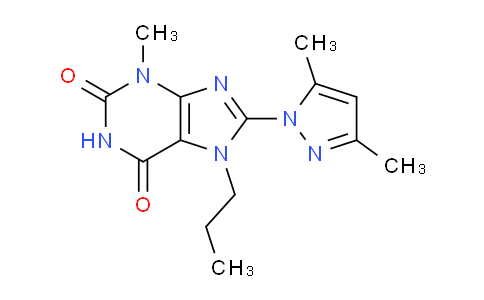 CAS No. 1014072-71-9, 8-(3,5-Dimethyl-1H-pyrazol-1-yl)-3-methyl-7-propyl-1H-purine-2,6(3H,7H)-dione