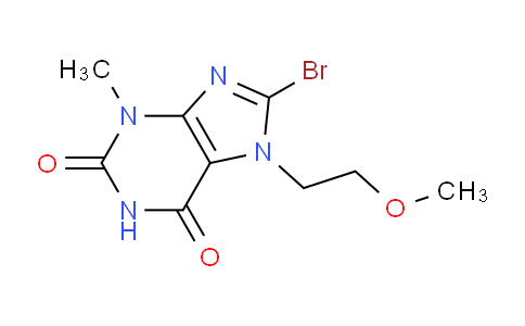CAS No. 313470-45-0, 8-Bromo-7-(2-methoxyethyl)-3-methyl-1H-purine-2,6(3H,7H)-dione