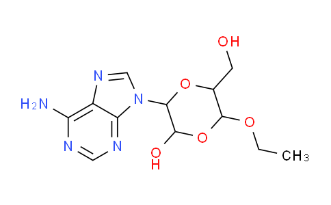 CAS No. 62441-12-7, 3-(6-Amino-9H-purin-9-yl)-6-ethoxy-5-(hydroxymethyl)-1,4-dioxan-2-ol