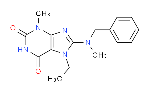 CAS No. 332384-53-9, 8-(Benzyl(methyl)amino)-7-ethyl-3-methyl-1H-purine-2,6(3H,7H)-dione