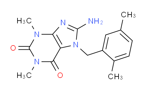 CAS No. 1370596-60-3, 8-Amino-7-(2,5-dimethylbenzyl)-1,3-dimethyl-1H-purine-2,6(3H,7H)-dione