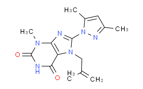CAS No. 1014072-87-7, 8-(3,5-Dimethyl-1H-pyrazol-1-yl)-3-methyl-7-(2-methylallyl)-1H-purine-2,6(3H,7H)-dione