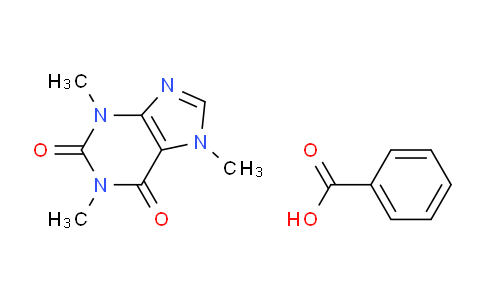 CAS No. 5743-17-9, 1,3,7-Trimethyl-1H-purine-2,6(3H,7H)-dione benzoate