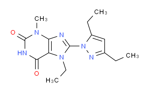 CAS No. 1014031-83-4, 8-(3,5-Diethyl-1H-pyrazol-1-yl)-7-ethyl-3-methyl-1H-purine-2,6(3H,7H)-dione