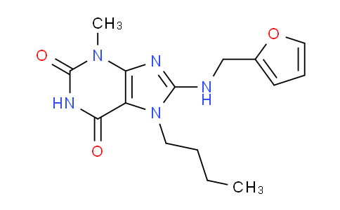 CAS No. 476480-74-7, 7-Butyl-8-((furan-2-ylmethyl)amino)-3-methyl-1H-purine-2,6(3H,7H)-dione
