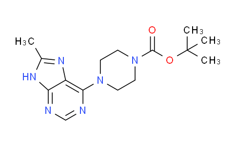 CAS No. 121370-63-6, tert-Butyl 4-(8-methyl-9H-purin-6-yl)piperazine-1-carboxylate