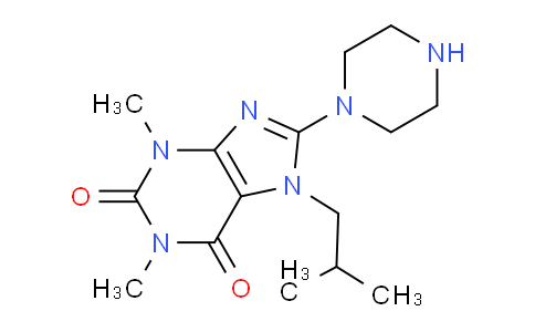 CAS No. 1279214-84-4, 7-Isobutyl-1,3-dimethyl-8-(piperazin-1-yl)-1H-purine-2,6(3H,7H)-dione