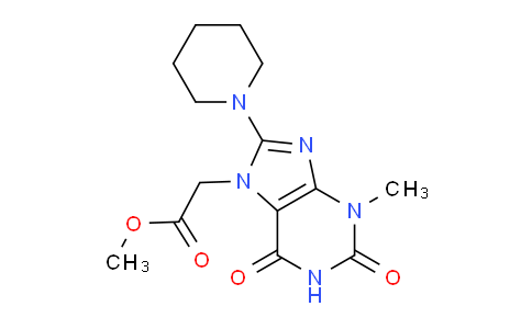 CAS No. 332388-36-0, Methyl 2-(3-methyl-2,6-dioxo-8-(piperidin-1-yl)-2,3-dihydro-1H-purin-7(6H)-yl)acetate