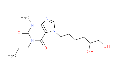 CAS No. 86257-13-8, 7-(5,6-Dihydroxyhexyl)-3-methyl-1-propyl-1H-purine-2,6(3H,7H)-dione