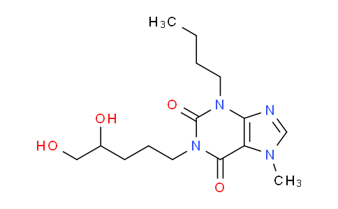 CAS No. 86257-03-6, 3-Butyl-1-(4,5-dihydroxypentyl)-7-methyl-1H-purine-2,6(3H,7H)-dione