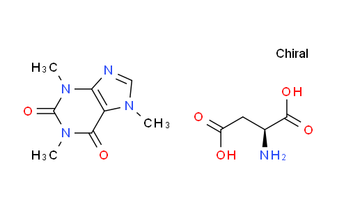 CAS No. 52243-45-5, 1,3,7-Trimethyl-1H-purine-2,6(3H,7H)-dione (S)-2-aminosuccinate