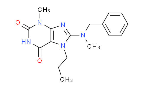 CAS No. 332904-86-6, 8-(Benzyl(methyl)amino)-3-methyl-7-propyl-1H-purine-2,6(3H,7H)-dione