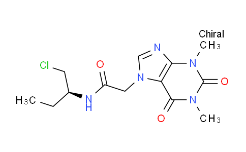 CAS No. 83200-93-5, (S)-N-(1-Chlorobutan-2-yl)-2-(1,3-dimethyl-2,6-dioxo-2,3-dihydro-1H-purin-7(6H)-yl)acetamide