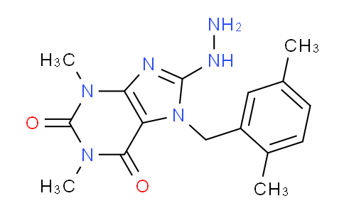 CAS No. 1279212-80-4, 7-(2,5-Dimethylbenzyl)-8-hydrazinyl-1,3-dimethyl-1H-purine-2,6(3H,7H)-dione
