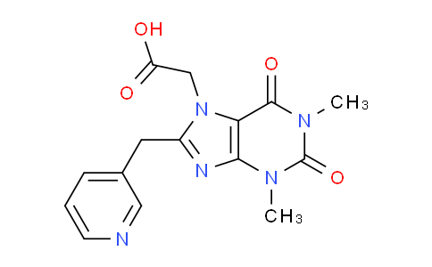 CAS No. 28345-98-4, 2-(1,3-Dimethyl-2,6-dioxo-8-(pyridin-3-ylmethyl)-2,3-dihydro-1H-purin-7(6H)-yl)acetic acid