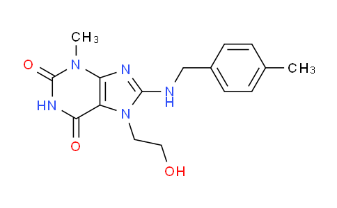 CAS No. 476481-52-4, 7-(2-Hydroxyethyl)-3-methyl-8-((4-methylbenzyl)amino)-1H-purine-2,6(3H,7H)-dione