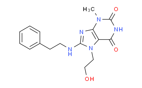 CAS No. 476481-35-3, 7-(2-Hydroxyethyl)-3-methyl-8-(phenethylamino)-1H-purine-2,6(3H,7H)-dione