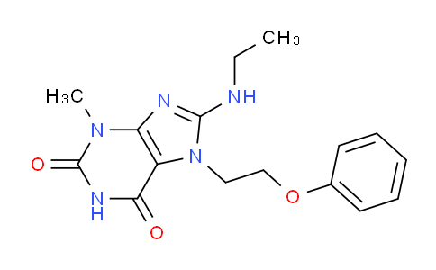 CAS No. 476481-57-9, 8-(Ethylamino)-3-methyl-7-(2-phenoxyethyl)-1H-purine-2,6(3H,7H)-dione