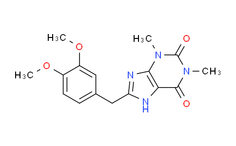 CAS No. 7255-91-6, 8-(3,4-Dimethoxybenzyl)-1,3-dimethyl-1H-purine-2,6(3H,7H)-dione