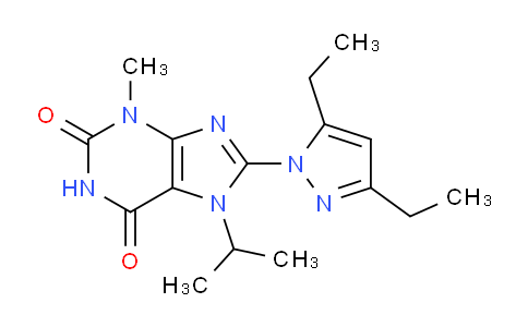 CAS No. 1014032-00-8, 8-(3,5-Diethyl-1H-pyrazol-1-yl)-7-isopropyl-3-methyl-1H-purine-2,6(3H,7H)-dione