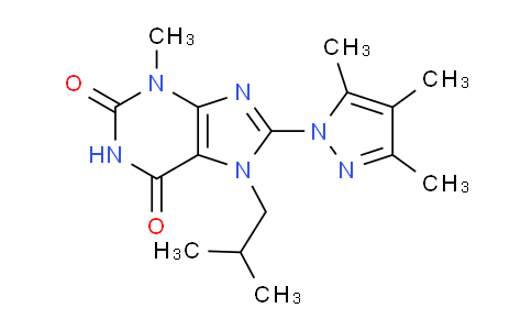 CAS No. 1014010-92-4, 7-Isobutyl-3-methyl-8-(3,4,5-trimethyl-1H-pyrazol-1-yl)-1H-purine-2,6(3H,7H)-dione