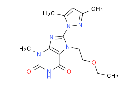 CAS No. 1014073-11-0, 8-(3,5-Dimethyl-1H-pyrazol-1-yl)-7-(2-ethoxyethyl)-3-methyl-1H-purine-2,6(3H,7H)-dione