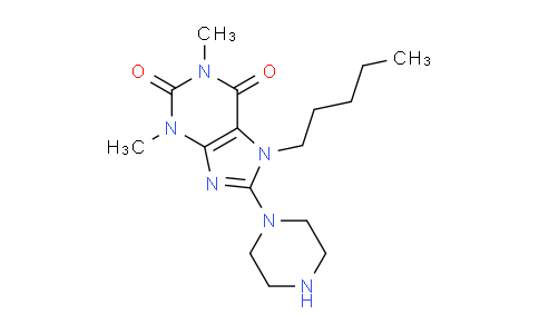 CAS No. 1279219-01-0, 1,3-Dimethyl-7-pentyl-8-(piperazin-1-yl)-1H-purine-2,6(3H,7H)-dione