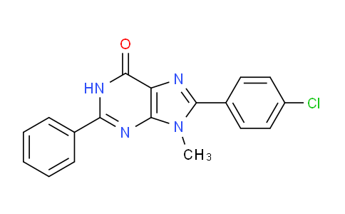 CAS No. 61080-65-7, 8-(4-Chlorophenyl)-9-methyl-2-phenyl-1H-purin-6(9H)-one