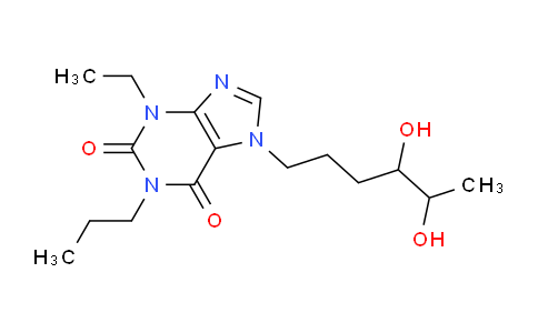 CAS No. 86257-37-6, 7-(4,5-Dihydroxyhexyl)-3-ethyl-1-propyl-1H-purine-2,6(3H,7H)-dione