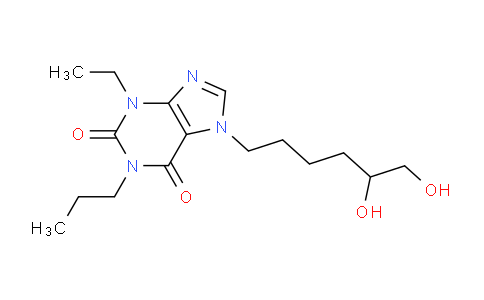 CAS No. 86256-98-6, 7-(5,6-Dihydroxyhexyl)-3-ethyl-1-propyl-1H-purine-2,6(3H,7H)-dione