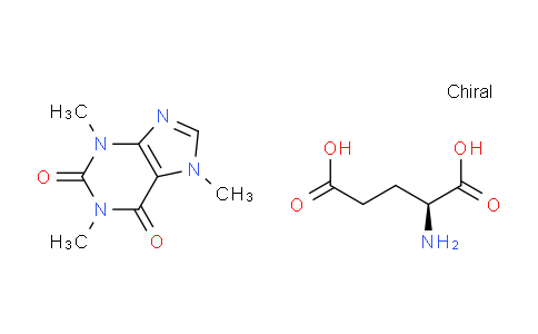 CAS No. 52243-43-3, 1,3,7-Trimethyl-1H-purine-2,6(3H,7H)-dione (S)-2-aminopentanedioate