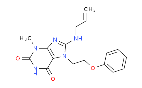 CAS No. 476481-61-5, 8-(Allylamino)-3-methyl-7-(2-phenoxyethyl)-1H-purine-2,6(3H,7H)-dione
