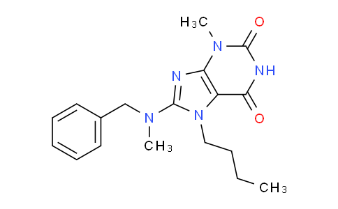 CAS No. 332904-90-2, 8-(Benzyl(methyl)amino)-7-butyl-3-methyl-1H-purine-2,6(3H,7H)-dione