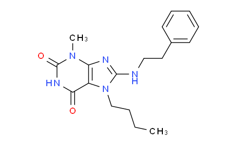 CAS No. 476480-73-6, 7-Butyl-3-methyl-8-(phenethylamino)-1H-purine-2,6(3H,7H)-dione