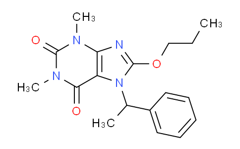CAS No. 476480-31-6, 1,3-Dimethyl-7-(1-phenylethyl)-8-propoxy-1H-purine-2,6(3H,7H)-dione
